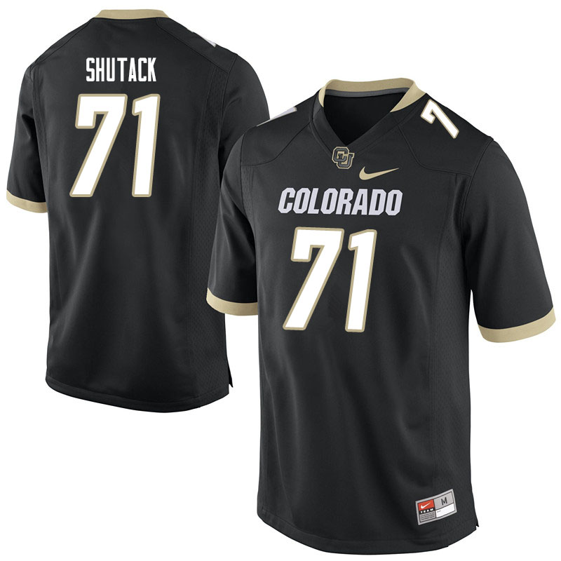 Men #71 Jack Shutack Colorado Buffaloes College Football Jerseys Sale-Black - Click Image to Close